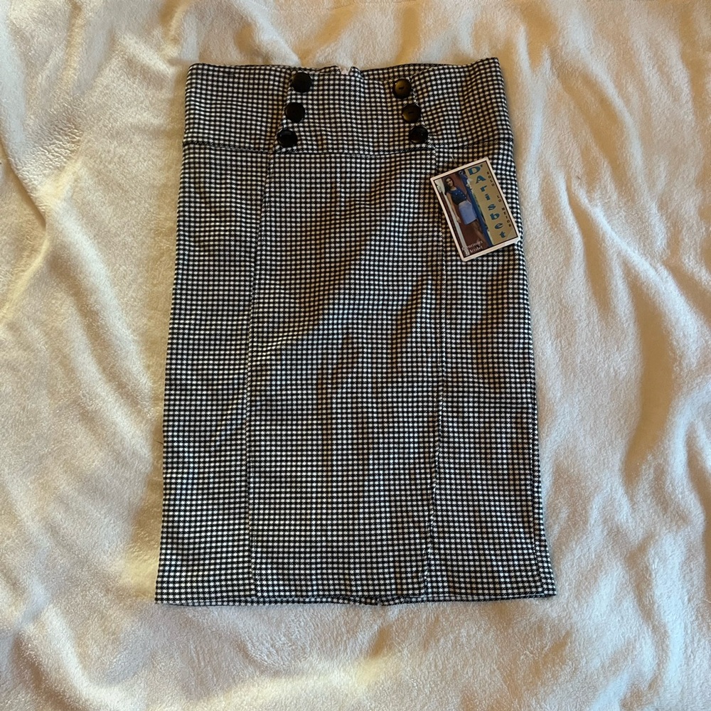 Black and White Checkered Skirt